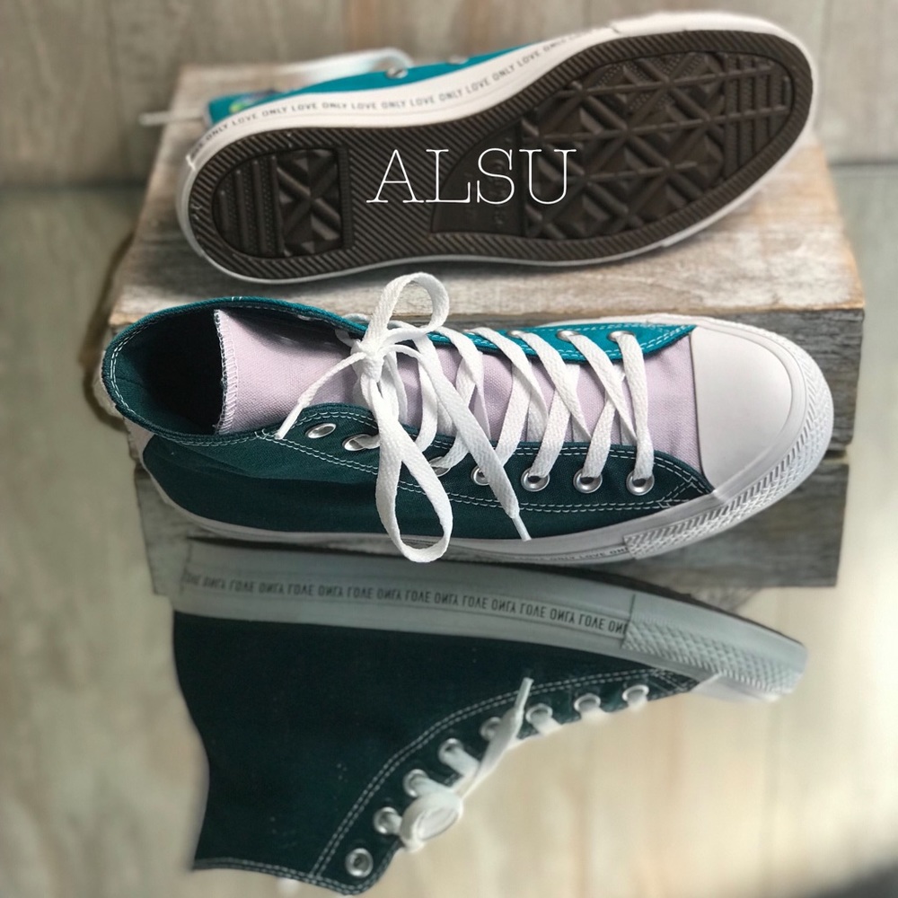 ConverseID Ctas HI Canvas Blue Green W AUTHENTIC - Picture 3 of 8